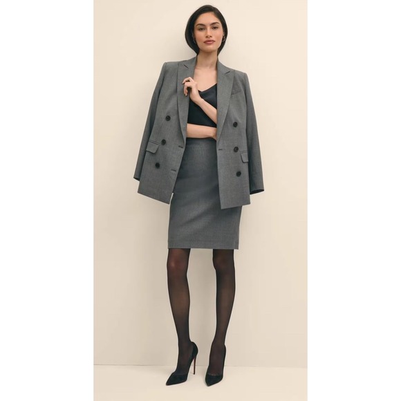 Brooks Brothers 346 Grey Stretch Wool Pencil Skirt Career Womens Size 2 - Picture 3 of 7